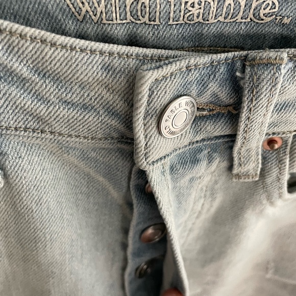 Woman’s super high rise distressed straight jeans by wild fable - size 0 - Picture 2 of 5